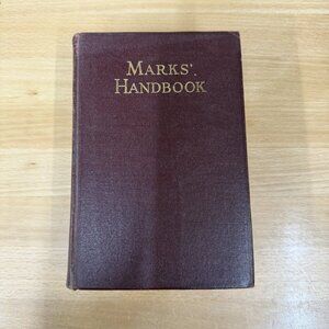 Lionel S. Marks MECHANICAL ENGINEERS' HANDBOOK 1930s McGraw-Hill 3rd Edition
